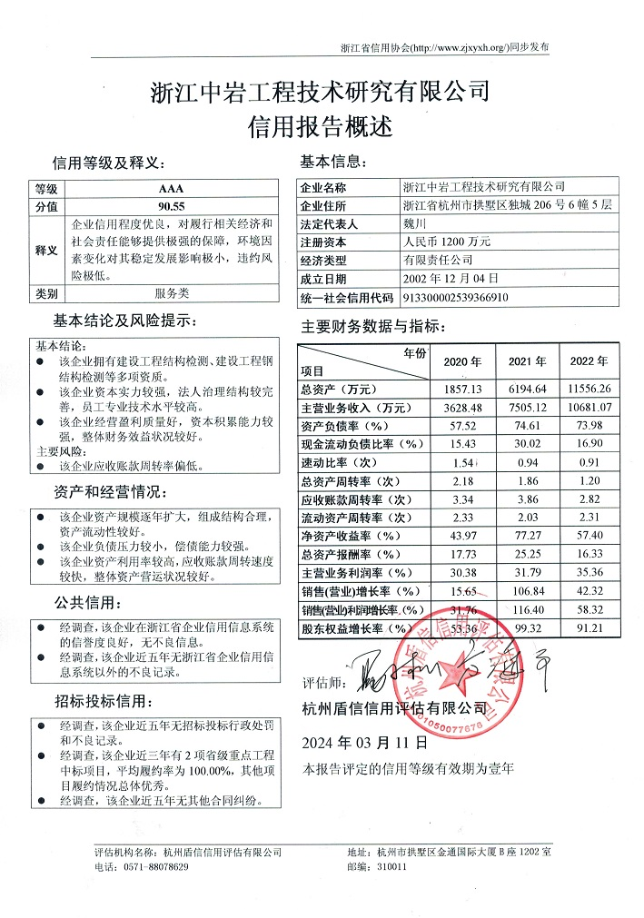 浙江中岩工程技术研究有限公司