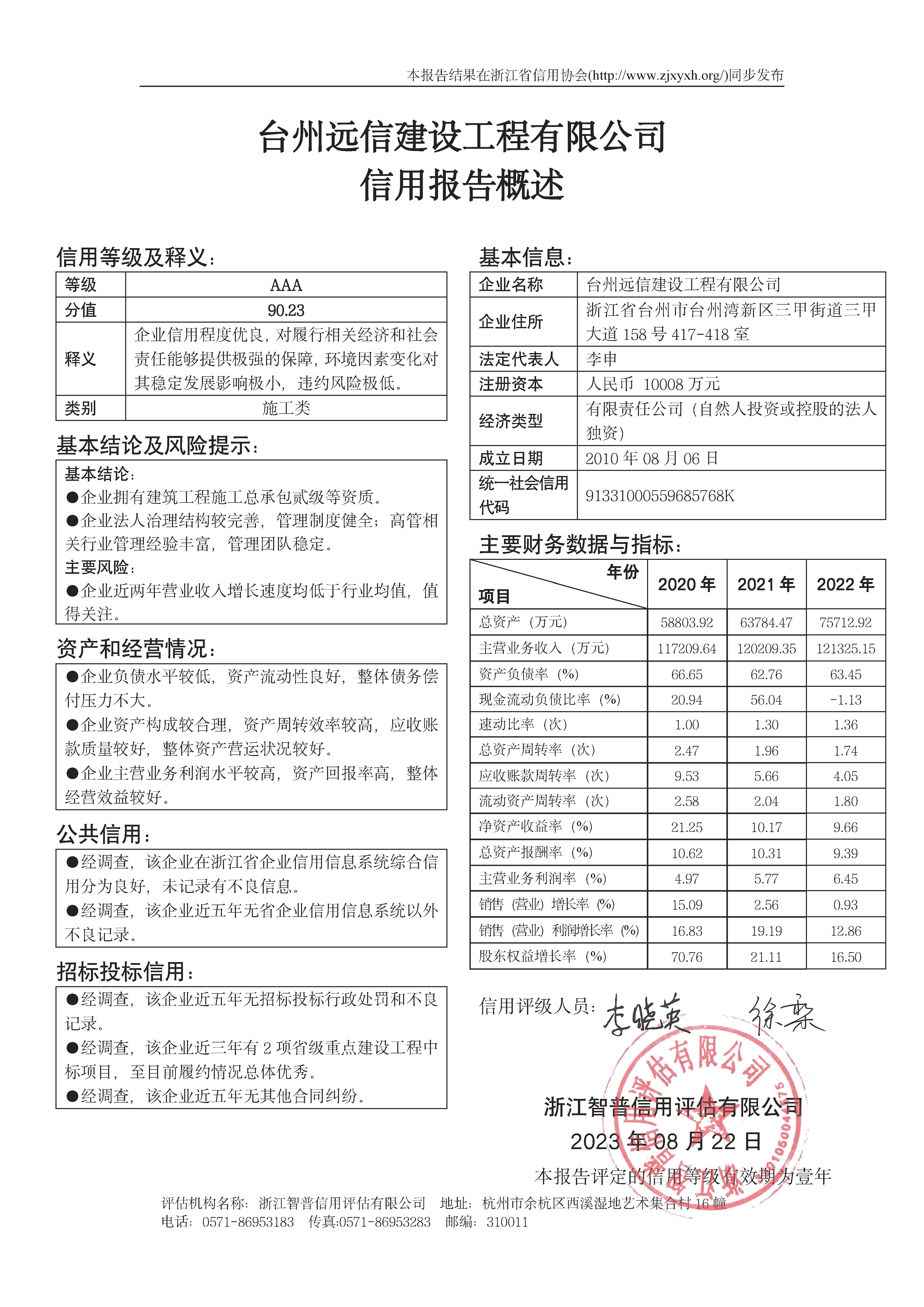 台州远信建设工程有限公司