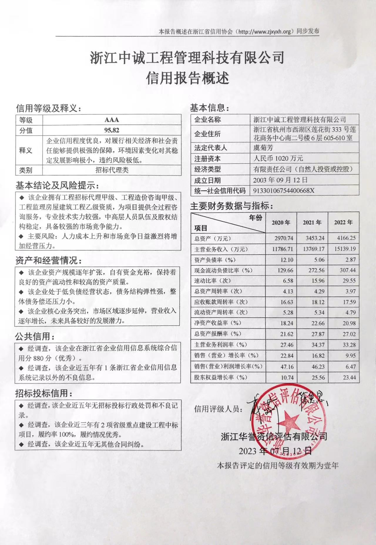 浙江中诚工程管理科技有限公司