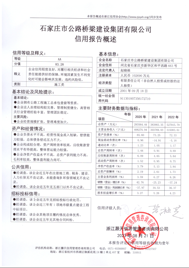 石家庄市公路桥梁建设集团有限公司