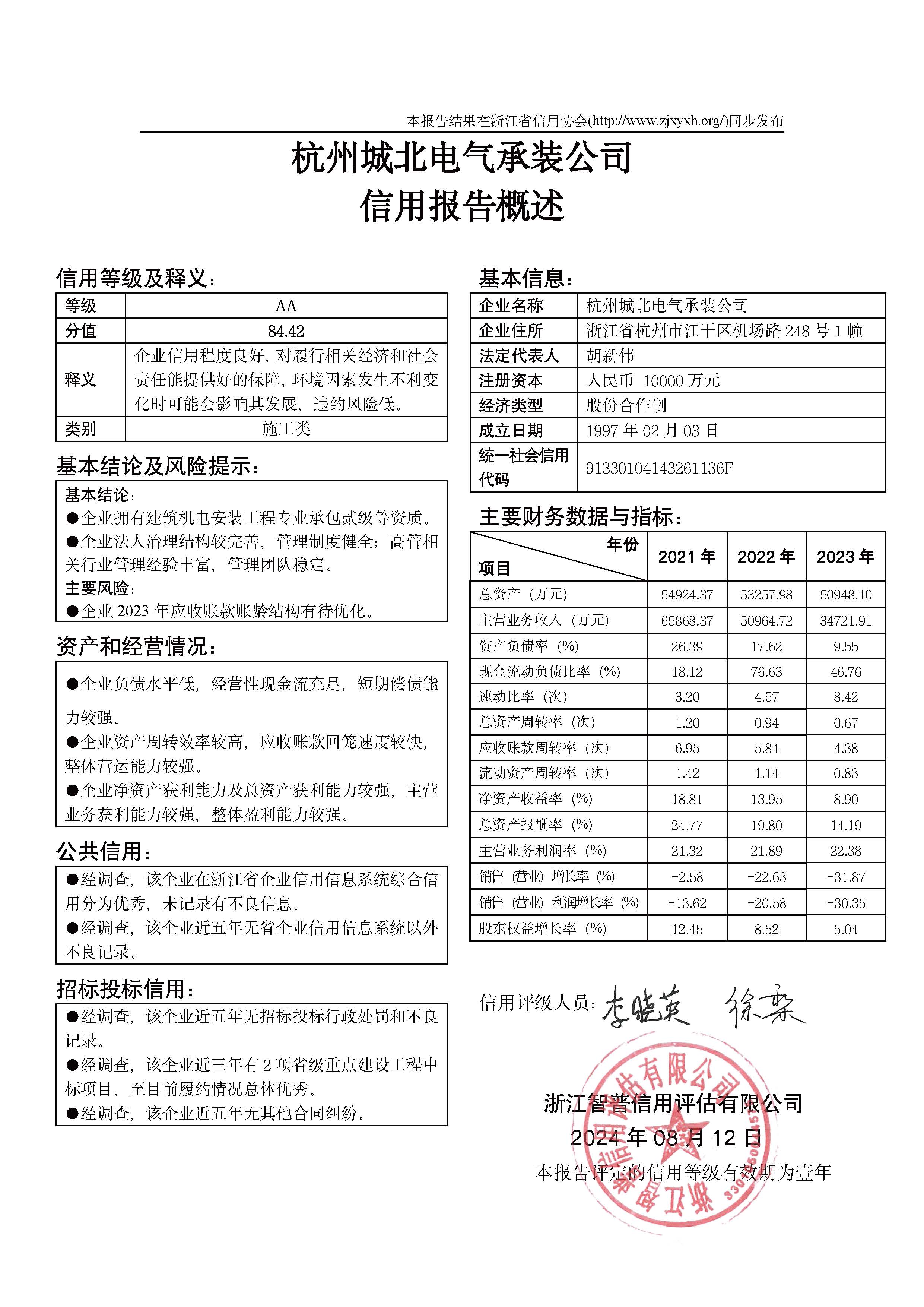 杭州城北电气承装公司