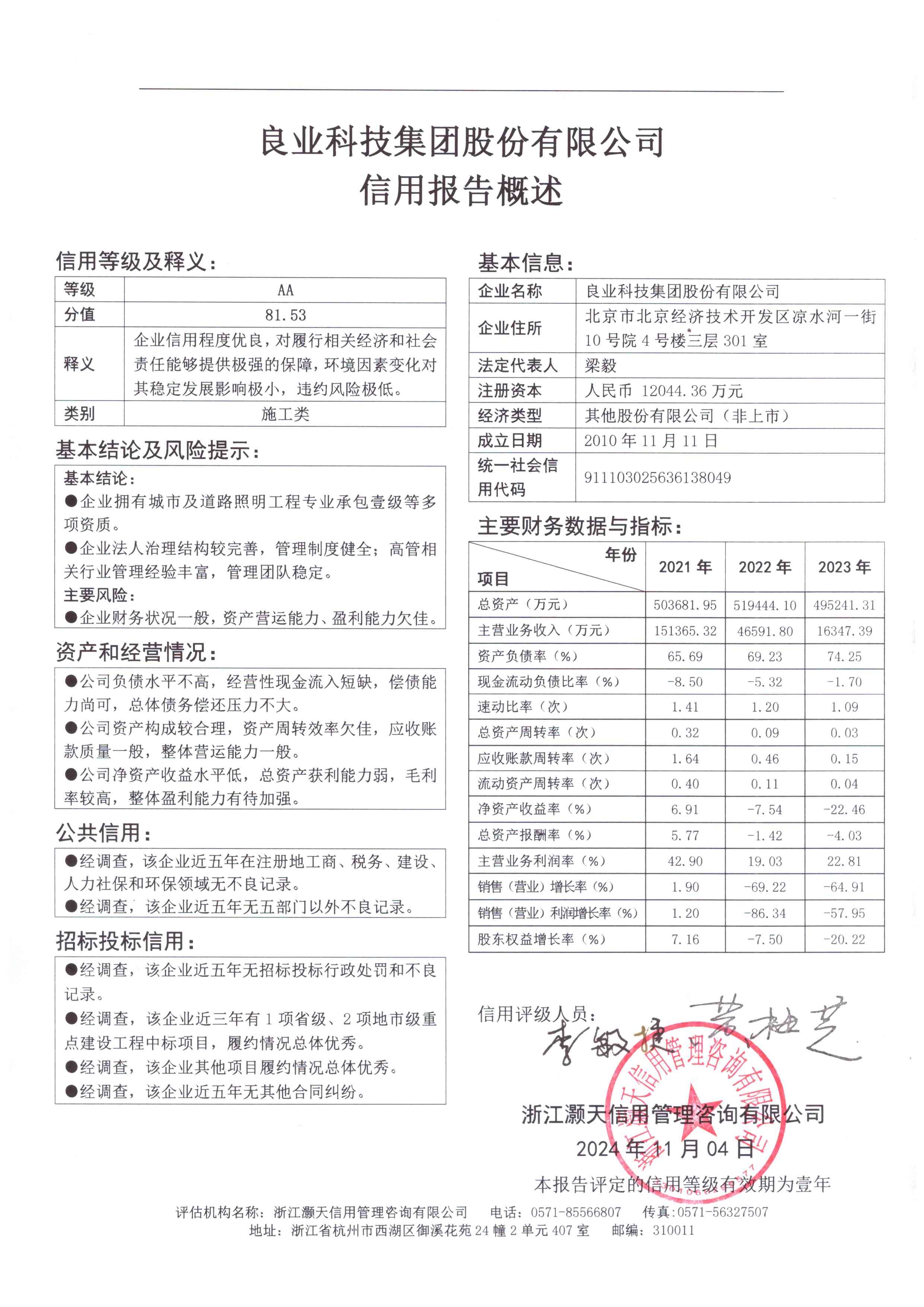 良业科技集团股份有限公司